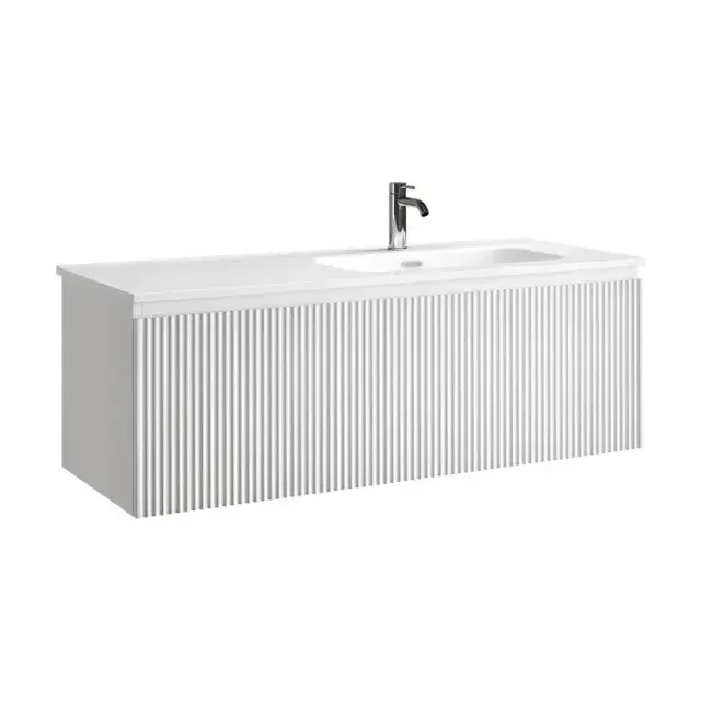 Тумба под раковину Sancos Сноб Р 1.0 (Snob R 1.0) SNR1.0120RW 120 см подвесная правая 1 ящик белый матовый (bianco)