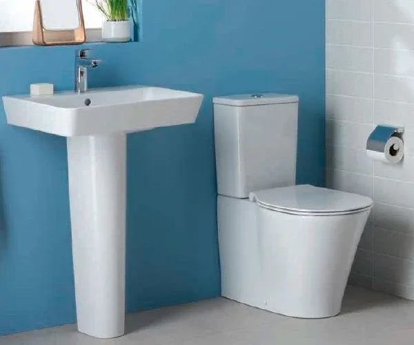Унитаз-компакт Ideal Standard Connect Air Aquablade 36,5*66,5 безободковый с крышкой-сиденьем микролифт Slim универсальный выпуск пристенный