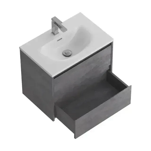 Комплект мебели BelBagno Крафт (Kraft) 39 60 подвесной серый цемент (раковина BB-8099-3-60)