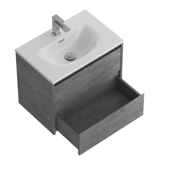 Комплект мебели BelBagno Крафт (Kraft) 39 60 подвесной серый цемент (раковина BB-8099-3-60)