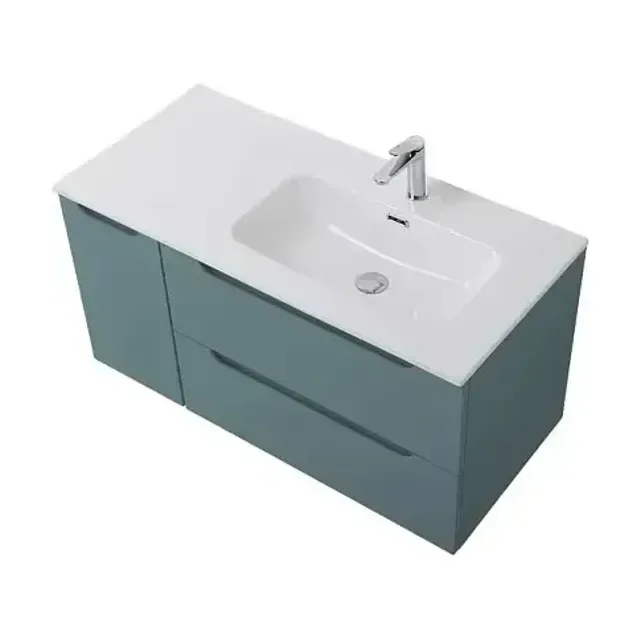 Тумба с раковиной BelBagno Этна (Etna) 100 голубая матовая правосторонняя