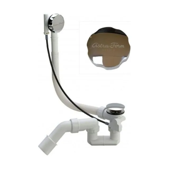 Слив-перелив Astra-Form V55R120 120 см для ванны Олимп, хром, 08010040