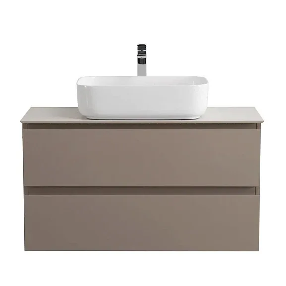 Тумба с раковиной BelBagno Крафт (Kraft) 80 бежевая матовая (столешница белый матовый)