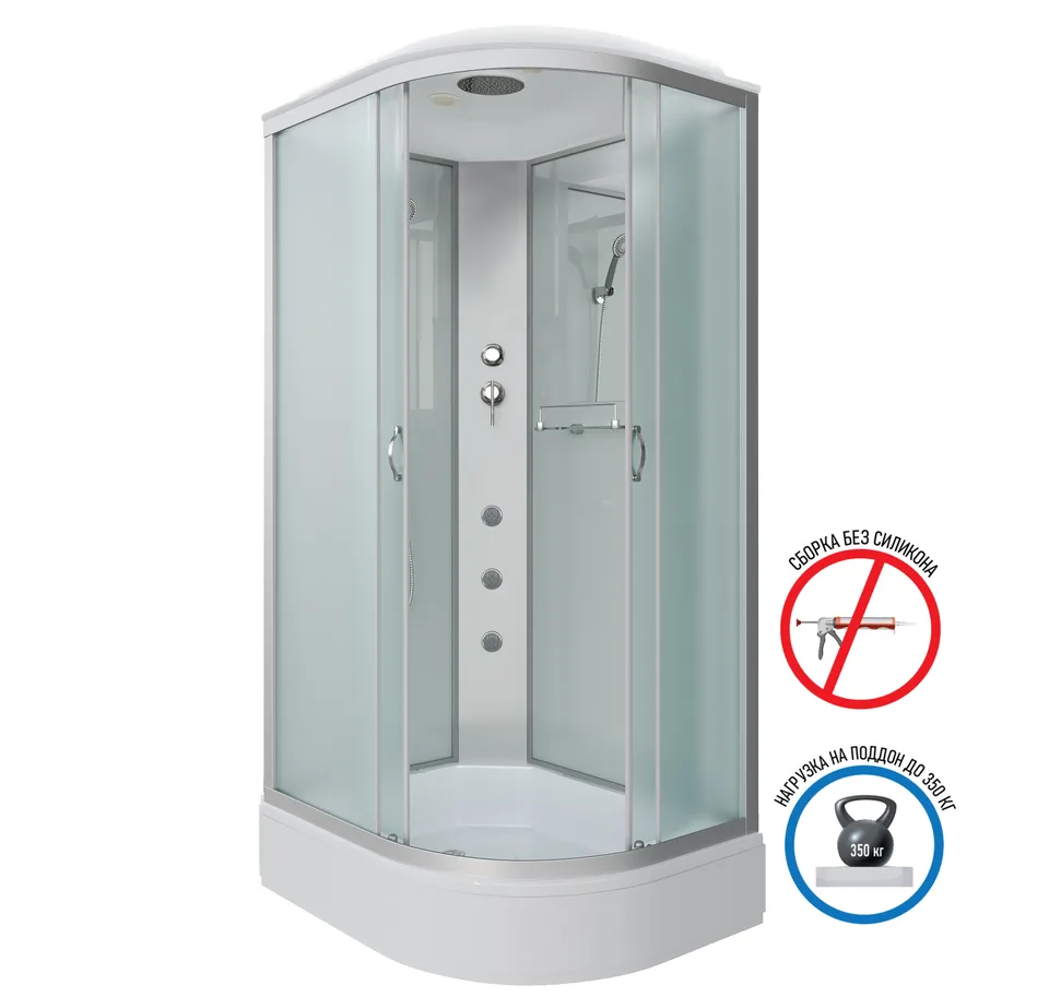 Душевая кабина Niagara Classic NG-33394-14LG (130х90х215) средний поддон(26см),стекло матовое,4 места