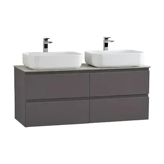 Комплект мебели BelBagno Крафт (Kraft) 120 с четырьмя ящиками темно-серый матовый (столешница цемент)