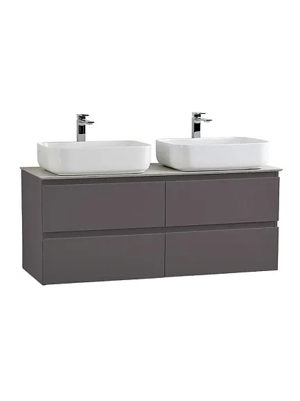 Комплект мебели BelBagno Крафт (Kraft) 120 с четырьмя ящиками темно-серый матовый (столешница цемент)