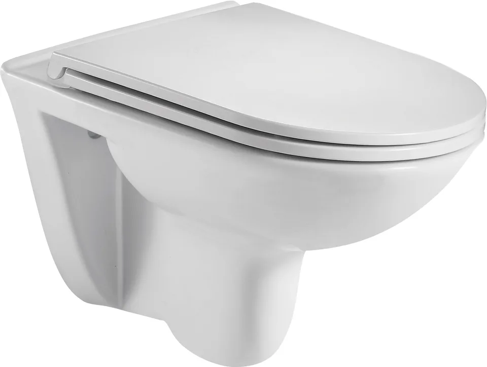 Подвесной унитаз WeltWasser Baarbach 004 GL-WT 35*55 белый глянец безободковый с крышкой-сиденьем микролифт