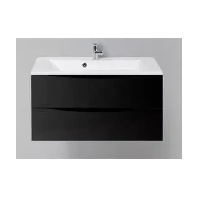 Тумба с раковиной BelBagno Марино (Marino) 90 черный глянец