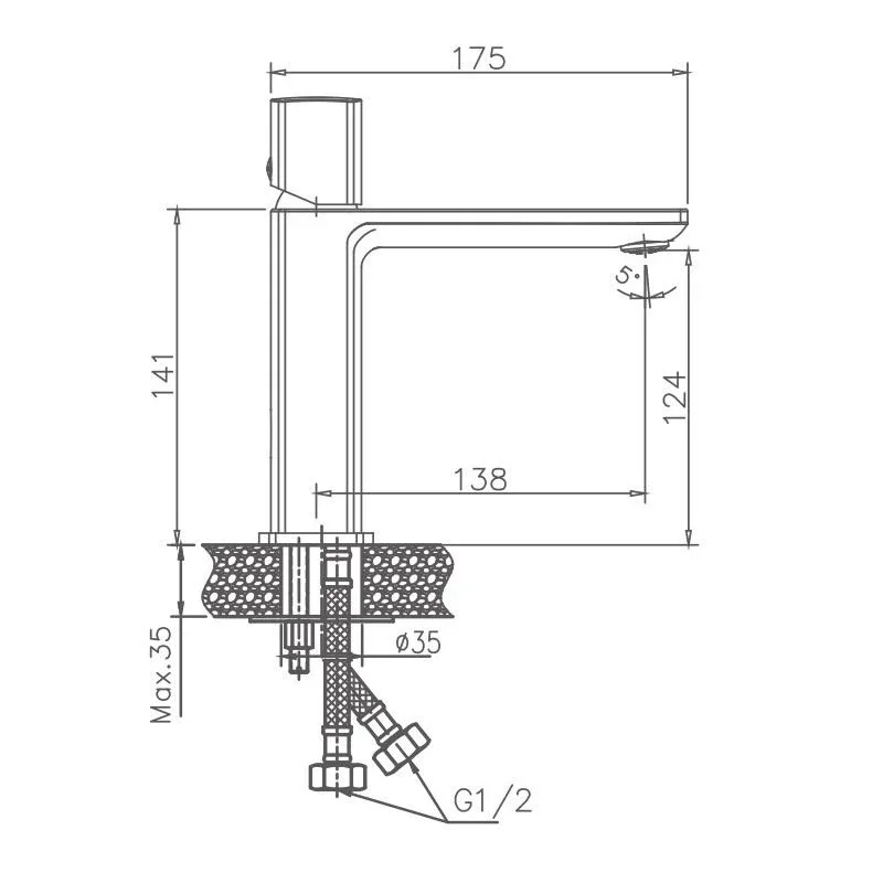 Смеситель Haiba HB10577 для раковины хром