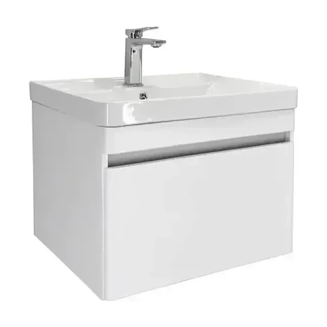 Тумба с раковиной Comforty Валдай 60П белая матовая (раковина 4460)