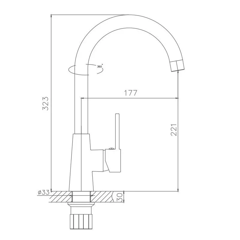 Смеситель Haiba HB70074 для кухни