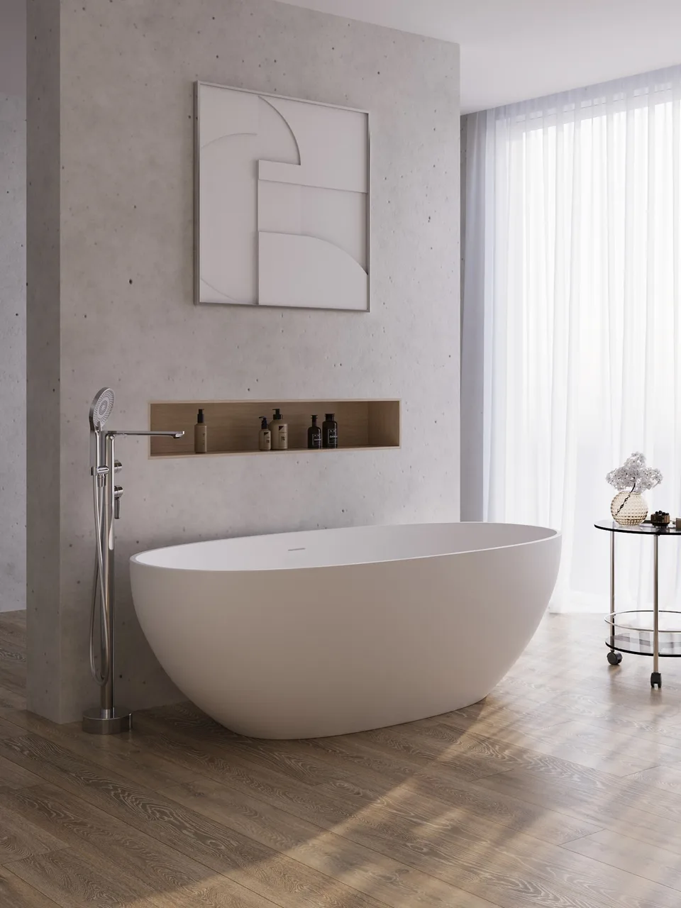 Ванна из искусственного камня Solid Surface CEZARES CZR-RELAX2.0-170-80-56-SSB