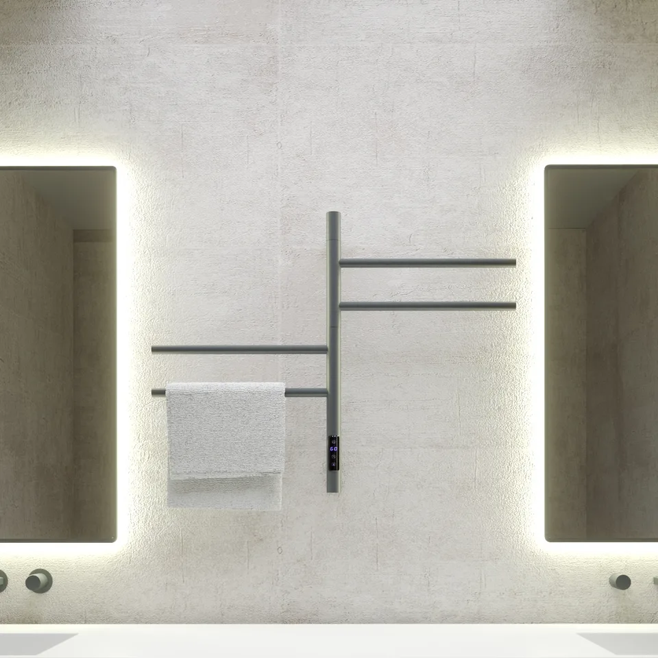 Полотенцесушитель электрический Vincea VTD-1S1CGE 43×60, графит, таймер