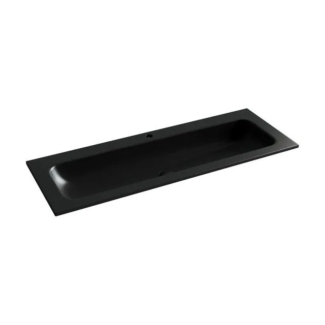 Раковина из сантехнического фарфора Ceramica Nova Грация (Grace) 121 см CN7017MB накладная цвет черный матовый