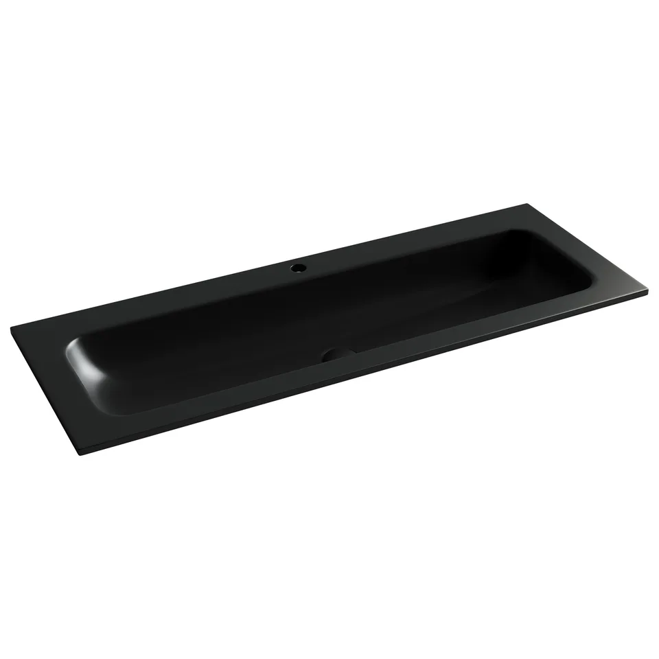 Раковина из сантехнического фарфора Ceramica Nova Грация (Grace) 121 см CN7017MB накладная цвет черный матовый