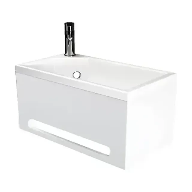Панель с раковиной 1Marka Тайни XS мини (Tiny XS mini) левая белый глянец