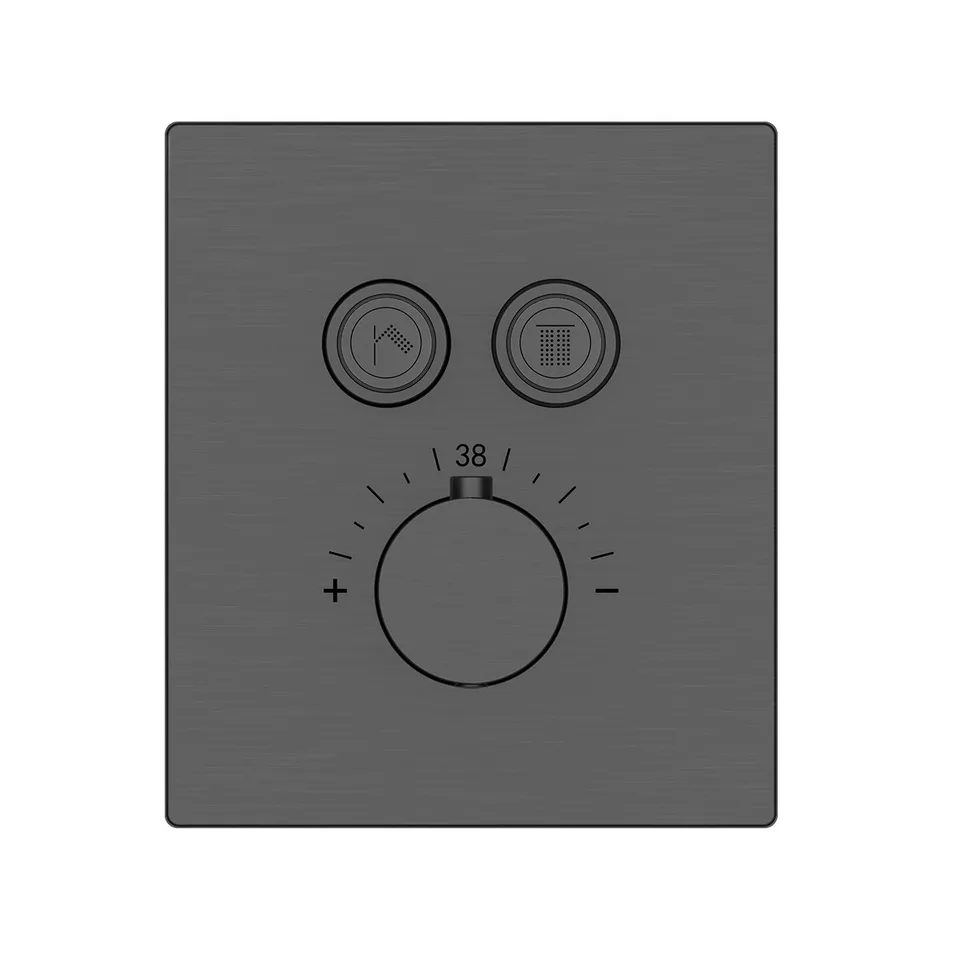 Душевой комплект Инспаер (Inspire) VSFW-3I21T2GM встраиваемый, термостатический, двухрежимный, вороненая сталь