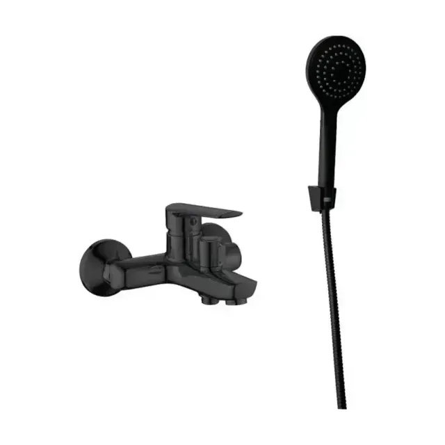 Смеситель Esko Lagos Black LG54B для ванны и душа, c аксессуарами
