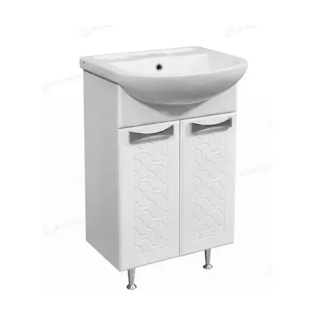 Тумба с раковиной Stella Polar Ванда 50 белый глянец