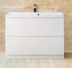 Тумба с раковиной BelBagno Марино (Marino) 80 белый глянец напольная