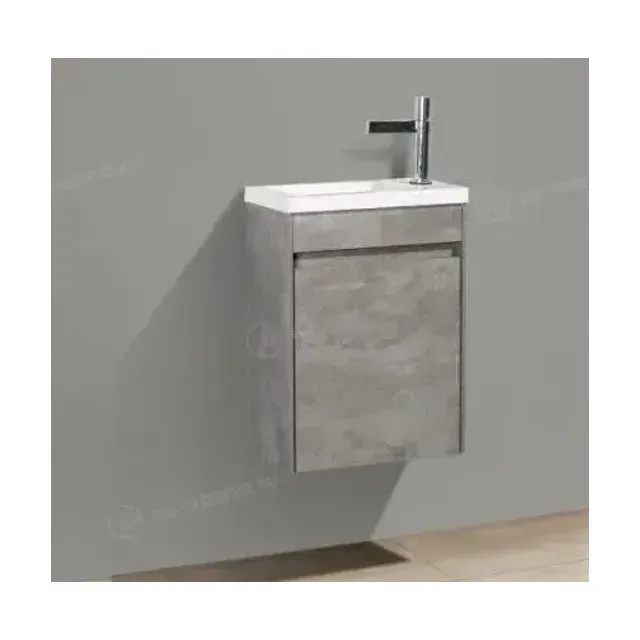 Тумба с раковиной BelBagno Пьетра (Pietra) Мини (Mini) 46 левая цемент штукатурка
