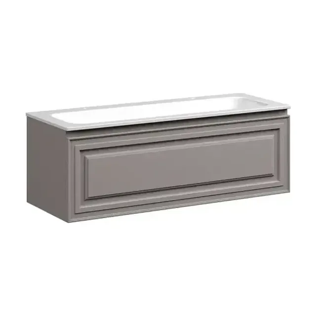 Тумба с раковиной Sancos Very 120 Doha Soft (раковина Element CN7016 121*45,7 два отверстия под смеситель)