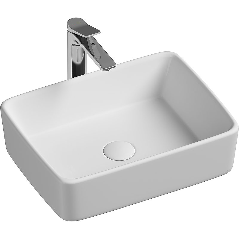 Раковина из сантехнического фарфора Ceramica Nova Элемент (Element) 48 см CN6037 накладная цвет белый