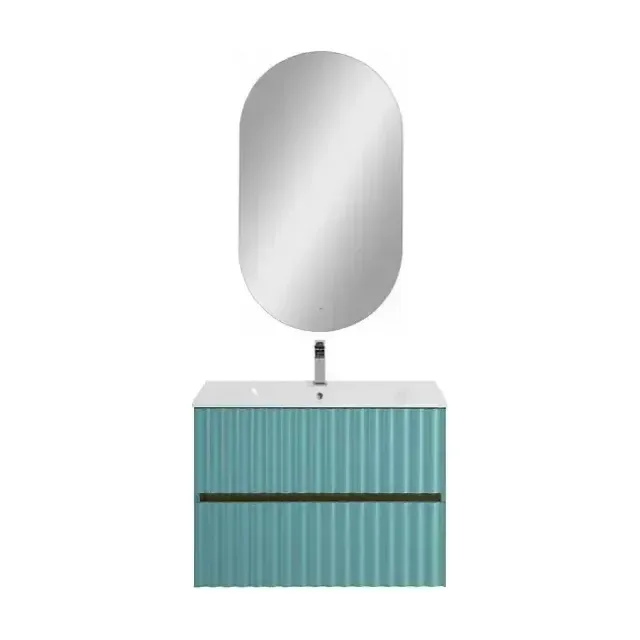 Комплект мебели Art&Max Элегант/Elegant 80 с LED подсветкой ручек светло-зеленый матовый