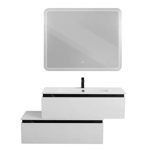 Комплект мебели Cezares Движение (Slider) 100 белый матовый с нижней тумбой