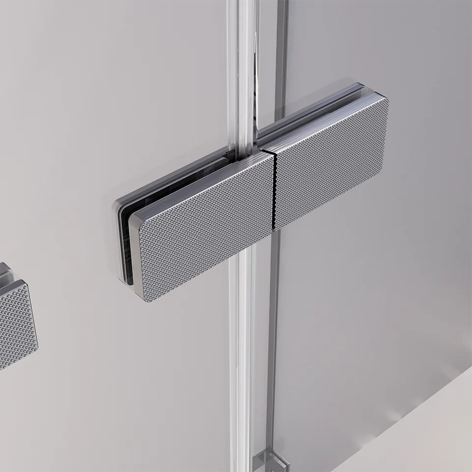 Боковая панель Veconi Premium Alassio SP GR, 1000x2000, брашированный графит, стекло прозрачное осветленное