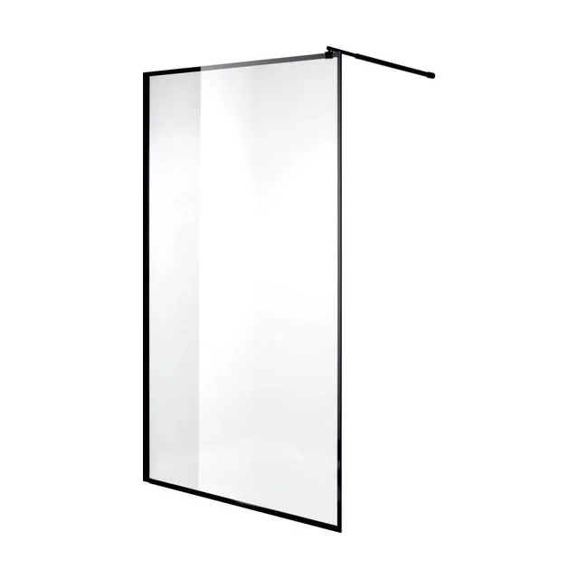 Душевая перегородка Niagara Nova NG-687-10ВLACK (100х195) черный,стекло прозрачное