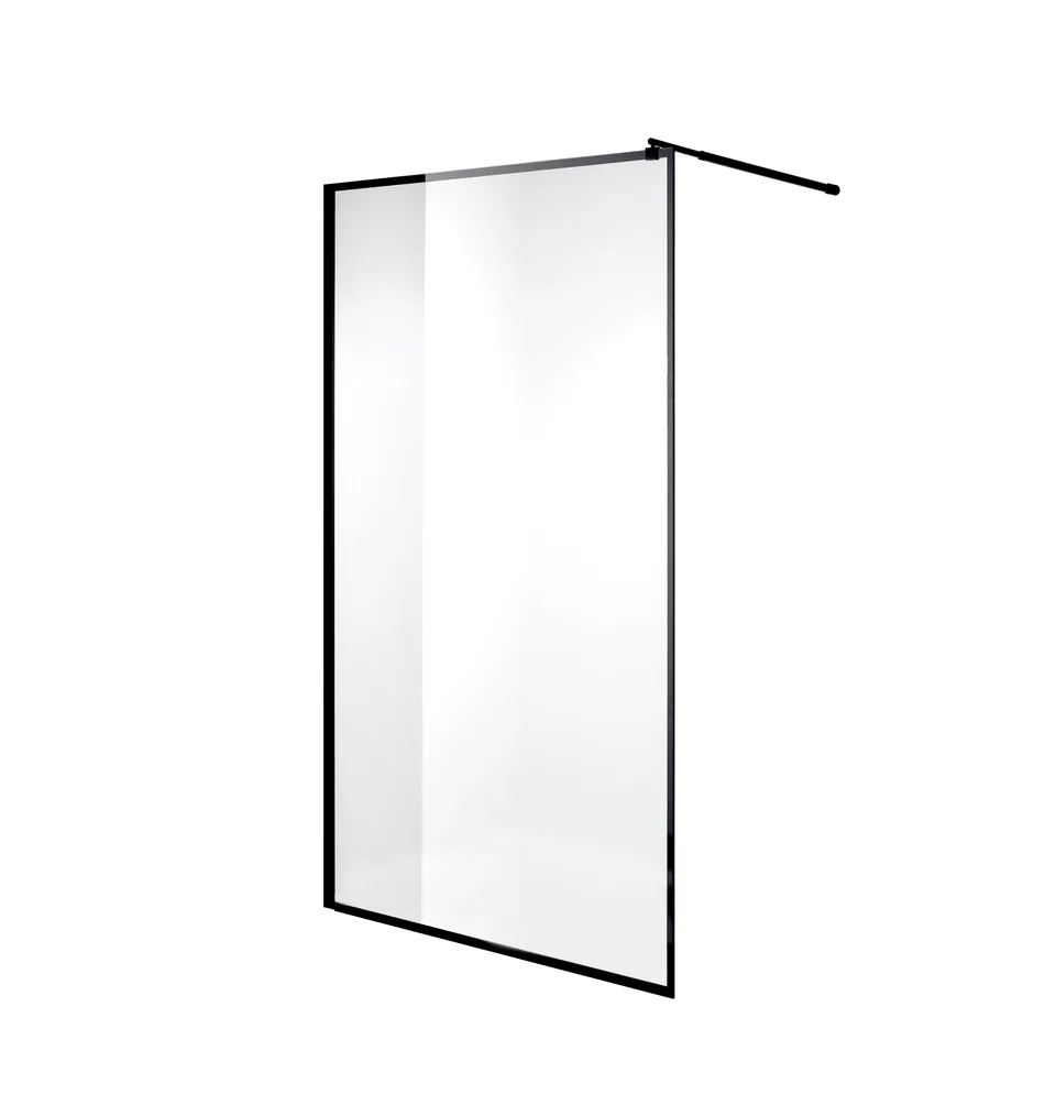 Душевая перегородка Niagara Nova NG-687-10ВLACK (100х195) черный,стекло прозрачное,1 место
