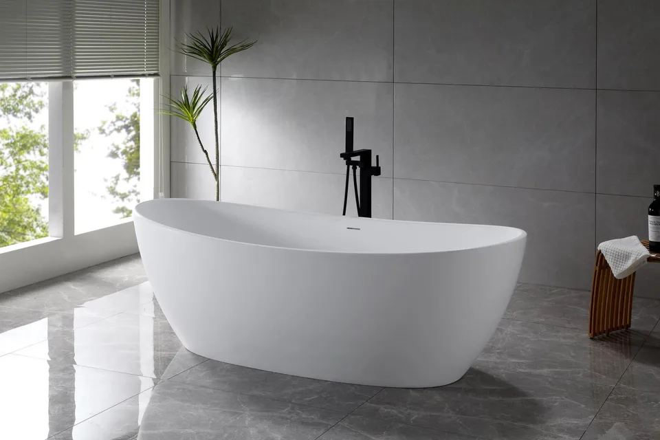 Ванна из искусственного камня Solid Surface BelBagno BB-UNIQUE-180-85-64-SSB