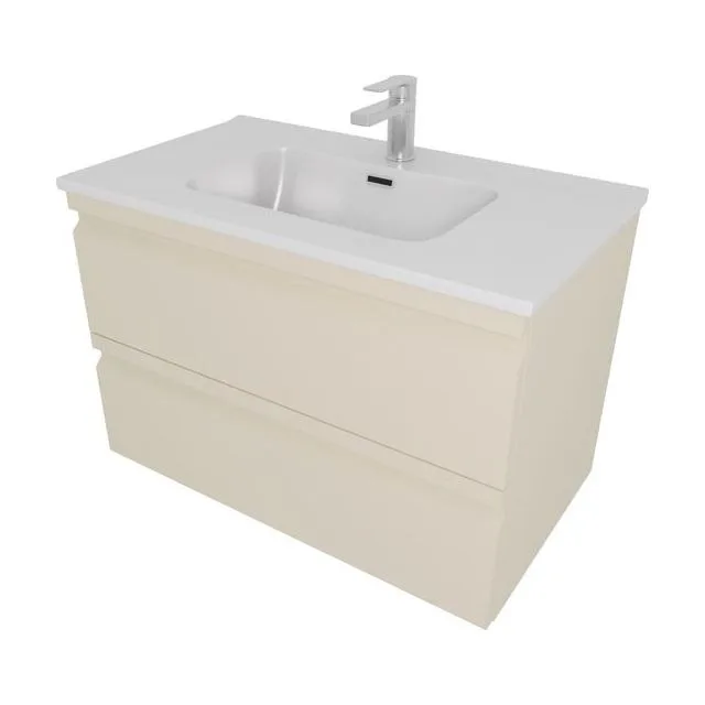 AQ77060-LC Комплект мебели:Тумба 60см ВЕГА с раковиной AQ0460-00, 2 ящика, цвет капучино светлый