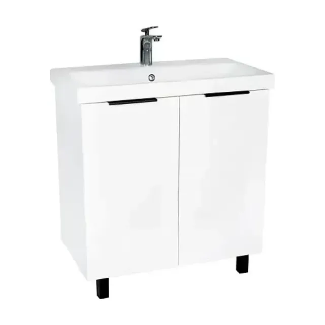 Тумба с раковиной Viant Берлин VBER80MDBEL-T2ST 80 напольная белая (раковина Moduo 80)