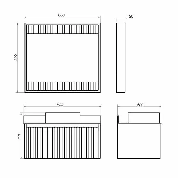 Зеркало Comforty Марсель 90 с Led подсветкой инфракрасный выключатель