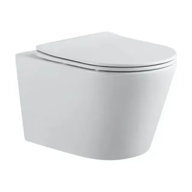 Подвесной унитаз Aquanet Atago 2.0 W 36*53 безободковый с крышкой-сиденьем микролифт Slim