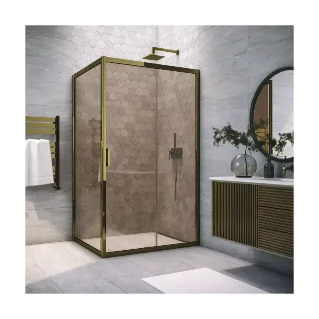 Душевой уголок ZP+ZPV TUR NOVO 150*85 05 05, профиль бронза, стекло бронза