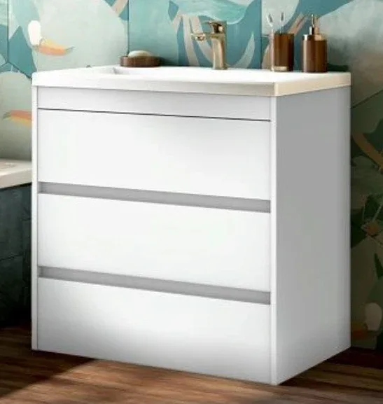 Тумба с раковиной Art&Max Фемели/Family 75 Bianco Lucido напольная