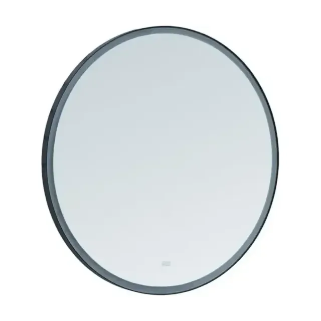 Зеркало Aquanet Тренд D 80 черное с Led подсветкой