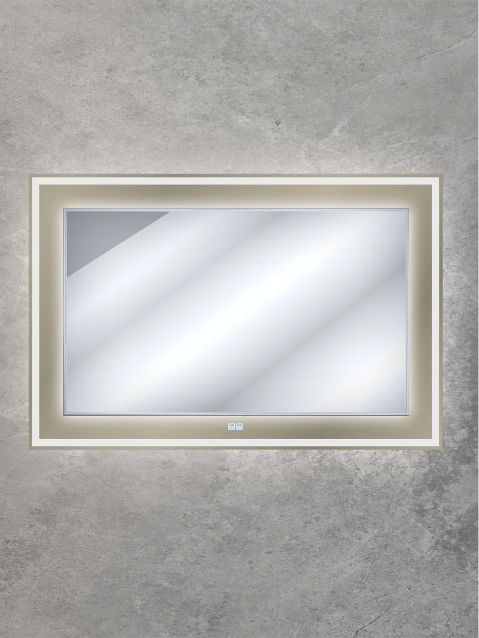 Зеркало со встроенной и контурной подсветками CEZARES CZR-SPC-SLIDER-800-800-LED-TCH-GR