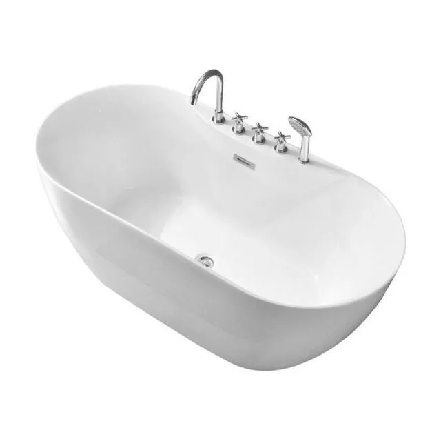 Ванна пристенная Grossman Classic GR-12501-1 (160х75х58),со смесителем на борту