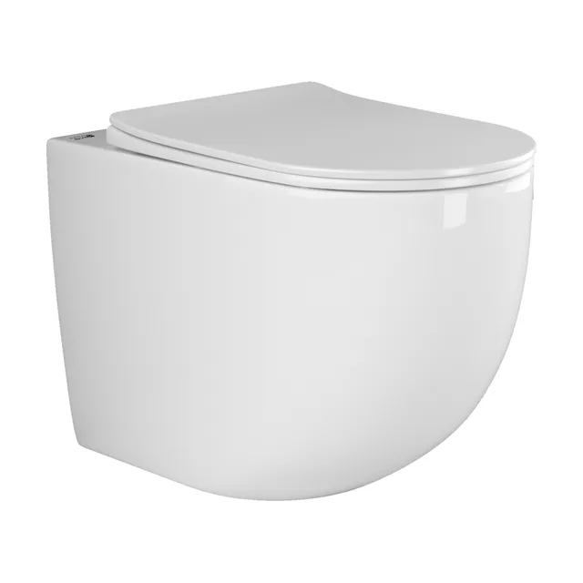 Унитаз приставной Ceramica Nova Мия (Mia) CN1810 белый с сиденьем микролифт смыв воронка-водоворот