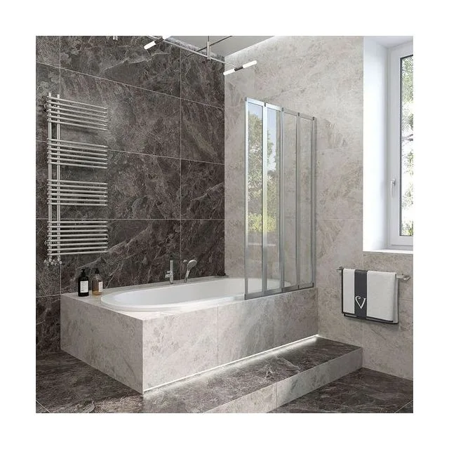 Шторка на ванну Veconi PL74R-120-01-19C4 120×150 см, профиль хром