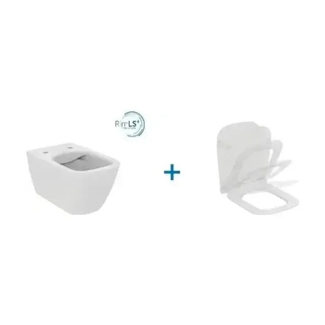 Промо-комплект Ideal Standard Подвесной унитаз I-Life 35,5*54 безободковый + крышка-сиденье I-Life микролифт Slim