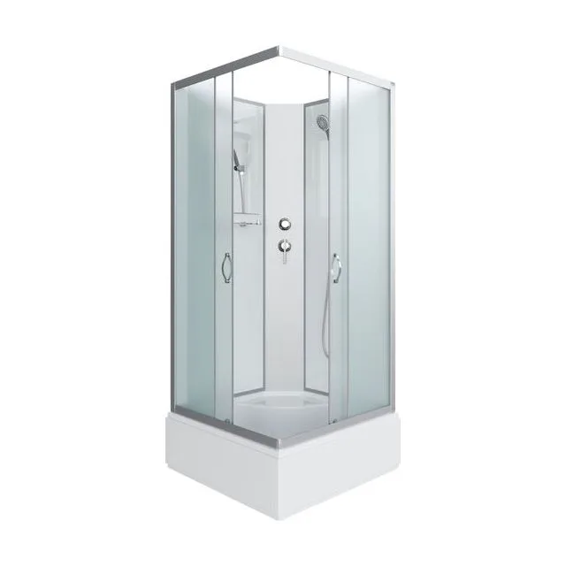 Душевая кабина Niagara Classic NG-1108-14BK (90х90х200) средний поддон(26см),стекло матовое,4 места с полкой