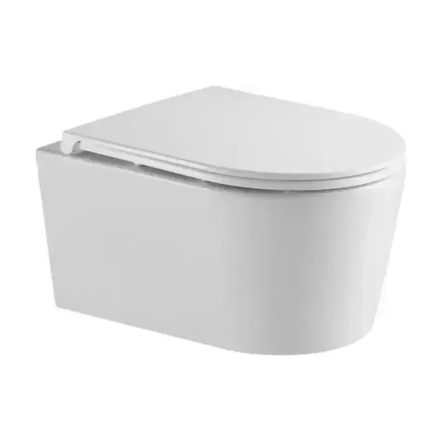 Подвесной унитаз DQ Шилле (Schille) DT1466516 43*57 безободковый Торнадо с крышкой-сиденьем микролифт
