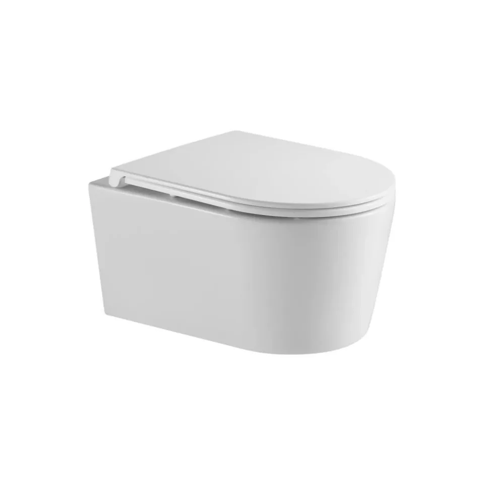 Подвесной унитаз DQ Шилле (Schille) DT1466516 43*57 безободковый Торнадо с крышкой-сиденьем микролифт