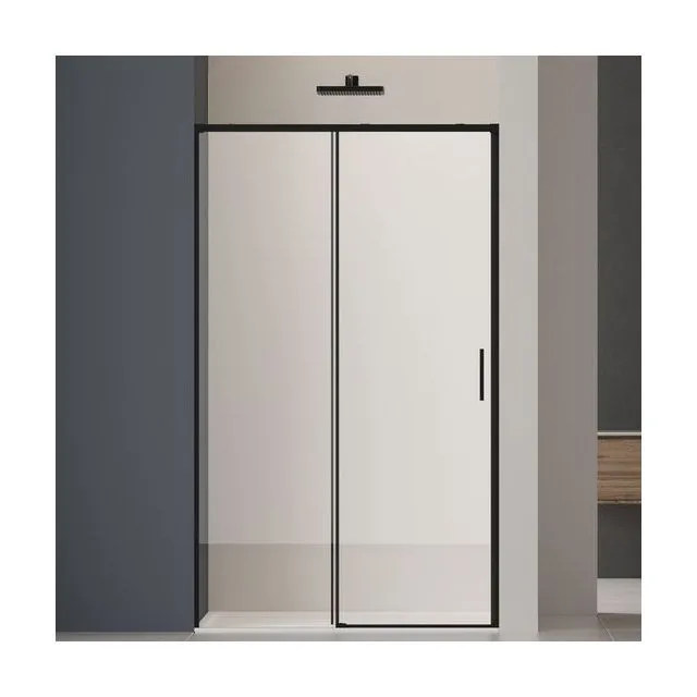 Душевая дверь Vincea Софт 2 (Soft 2) VDS-3SO2120CLB 120х200 стекло прозрачное 6 мм профиль черный