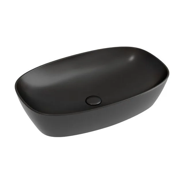 Раковина из сантехнического фарфора Ceramica Nova Элемент (Element) 60 см CN6049MB накладная цвет черный матовый